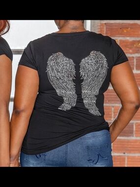 Rhinestone Angel Wings T-Shirt